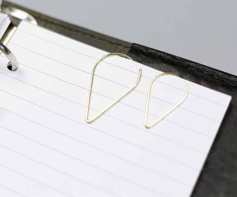 Paper Clips in Tropfenform - 6er Set - gold image 2
