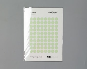 Sticker set - transparent dots & squares - eucalyptus