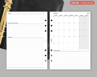 Calendar “Month at a glance” - dated - Din A5