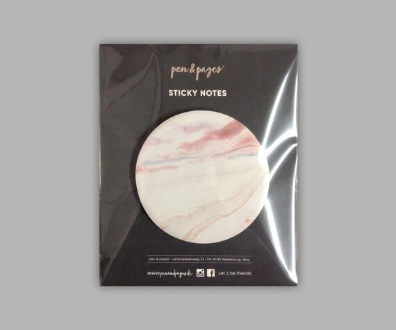 Sticky Notes Natural 50-sheet Circular Sticky Notepad - Etsy