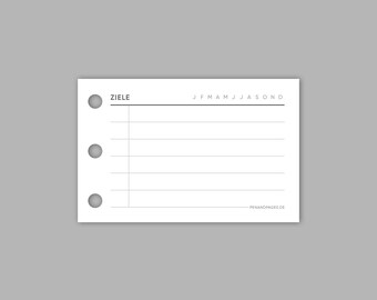 Planner Cards "Ziele"