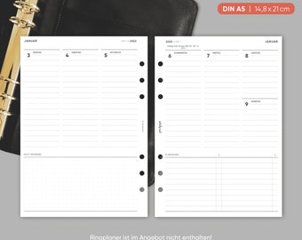 Kalender „Spalten + ToDo“ - 1W2S - Din A5 und Personal