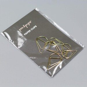 Paper Clips in Tropfenform - 6er Set - gold image 3