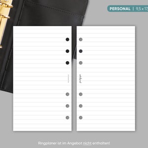 Notizpapier - liniert - 25 Blatt - Personal