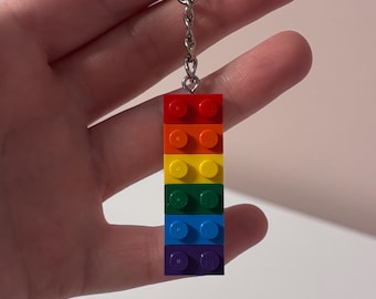 Lego Rainbow Pride Keychain