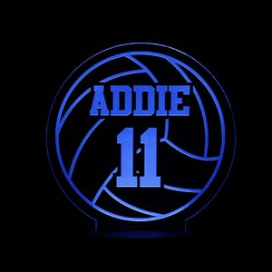 Personalized LED Volleyball Night Light, Volleyball LED Light, Personalized Volleyball Gift, Gift for a volleyball player, Volleyball Gift