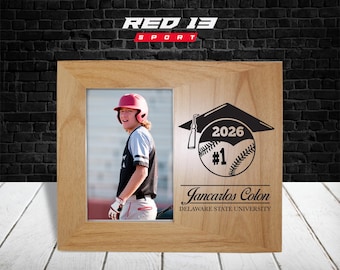 Class of 2026 Personalized Baseball Graduation Frame