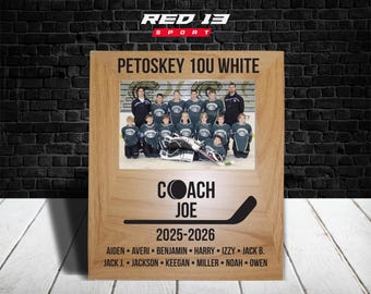 Personalized Hockey Coach Picture Frame, 5x7 Photo Frame