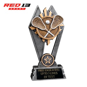 Personalized 8 Inch Lacrosse Trophy, Lacrosse Award, Youth Lacrosse Trophy, Engraved Lacrosse Recognition Award