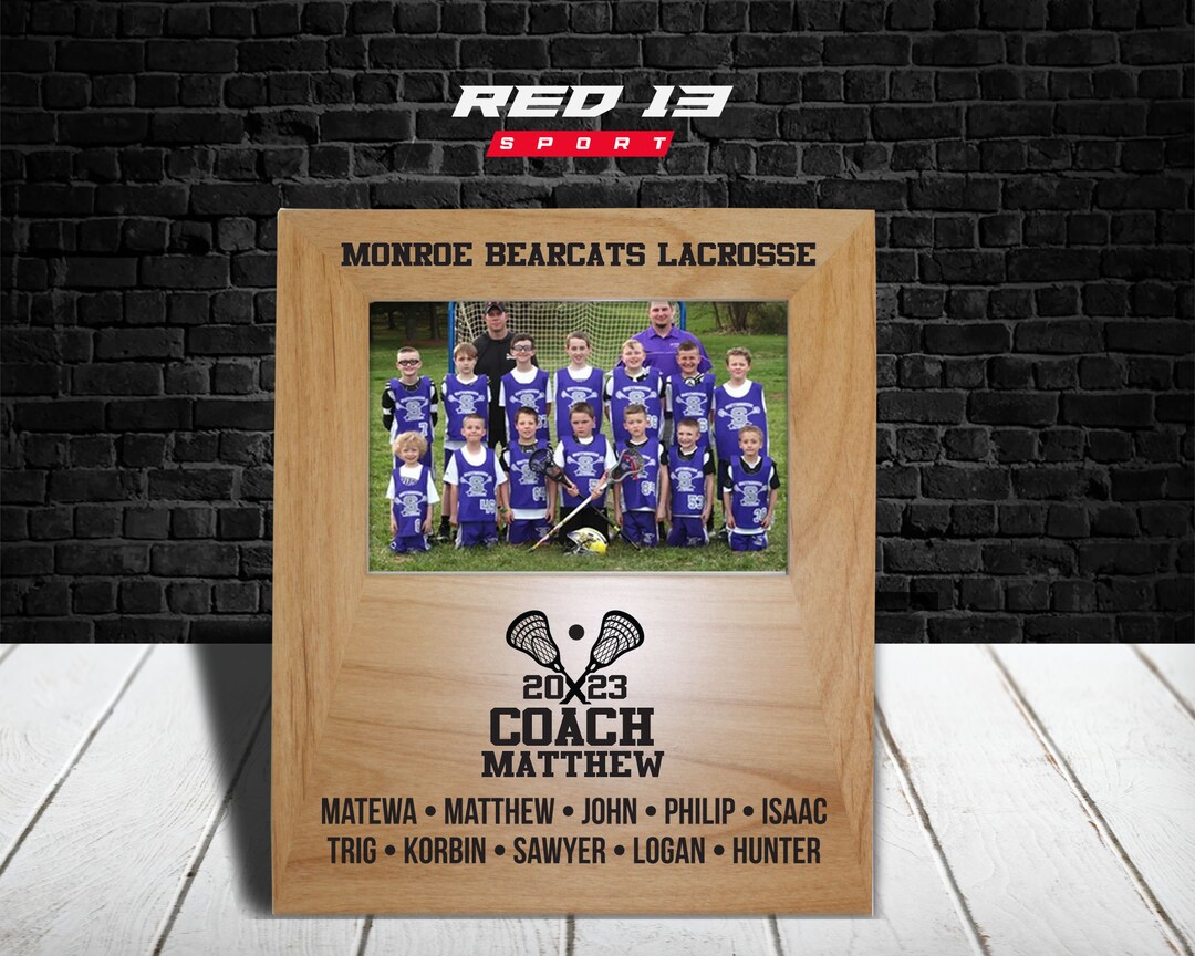 Personalized Lacrosse Coach Picture Frame, Lacrosse Picture Frame
