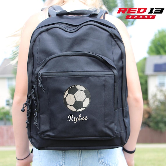 Personalized Soccer School Backpack, Embroidered Soccer Bag