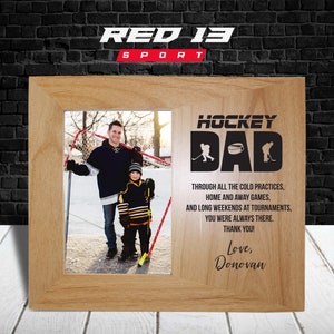 Personalized Hockey Dad Picture Frame, Hockey Dad Picture Frame, Hockey Dad Gift, Hockey Gift, Gift for a hockey Dad