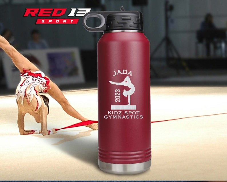 Personalized Gymnastics Coach Gift, 32 oz Stainless Steel Water Bottle