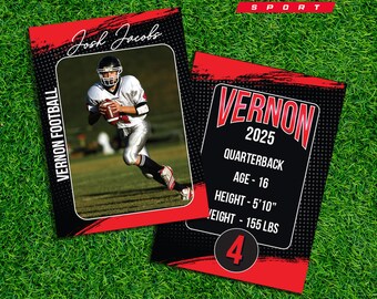 Personalized UV Printed Premium Metal Football Card