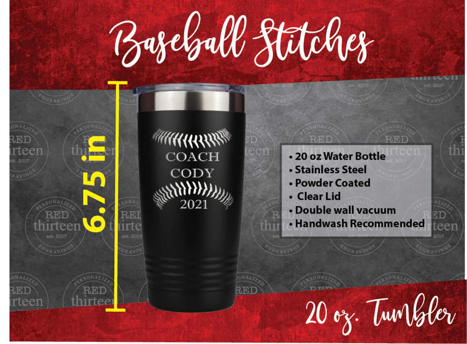 Personalized Softball Coach Tumbler Softball Coach Gift Etsy