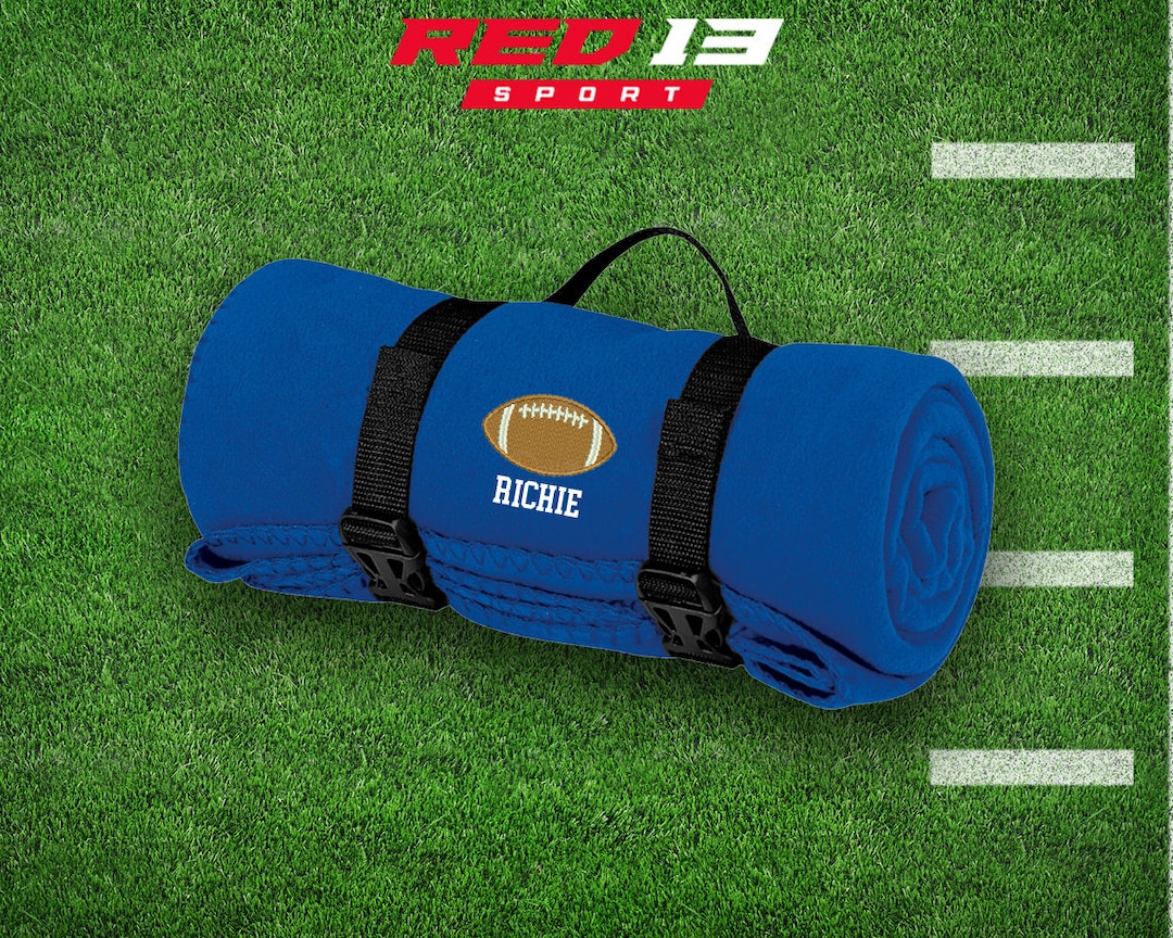 Personalized Embroidered Football Stadium Blanket, Football Blanket