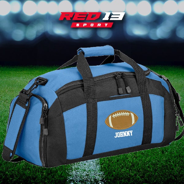 Personalized Football Duffel Bag, Embroidered Football bag, Football game bag, Flag Football Duffel Bag