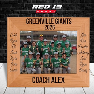 Personalized Baseball Coach Picture Frame, Baseball Coach Picture Frame, Baseball Coach Gift, Baseball Gift Idea, Gift for a Baseball Coach