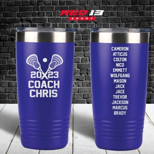 Personalized Engraved Lacrosse Coach Tumbler, Lacrosse Coach Gift, Coach Cup, Engraved Lacrosse Team Gift, Personalized Lacrosse Coach Gift