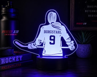 Custom Hockey Girl LED Night Light, Hockey Light, Hockey LED Light, Personalized Hockey Gift, Hockey LED Lamp