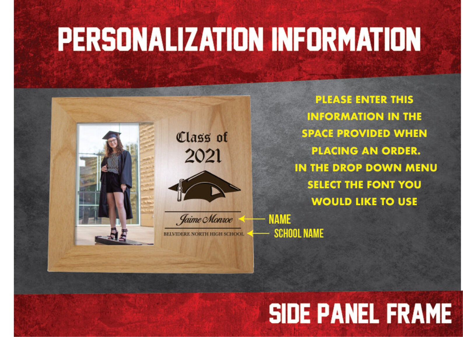 Personalized Graduation Picture Frame Graduation Frame Class Etsy