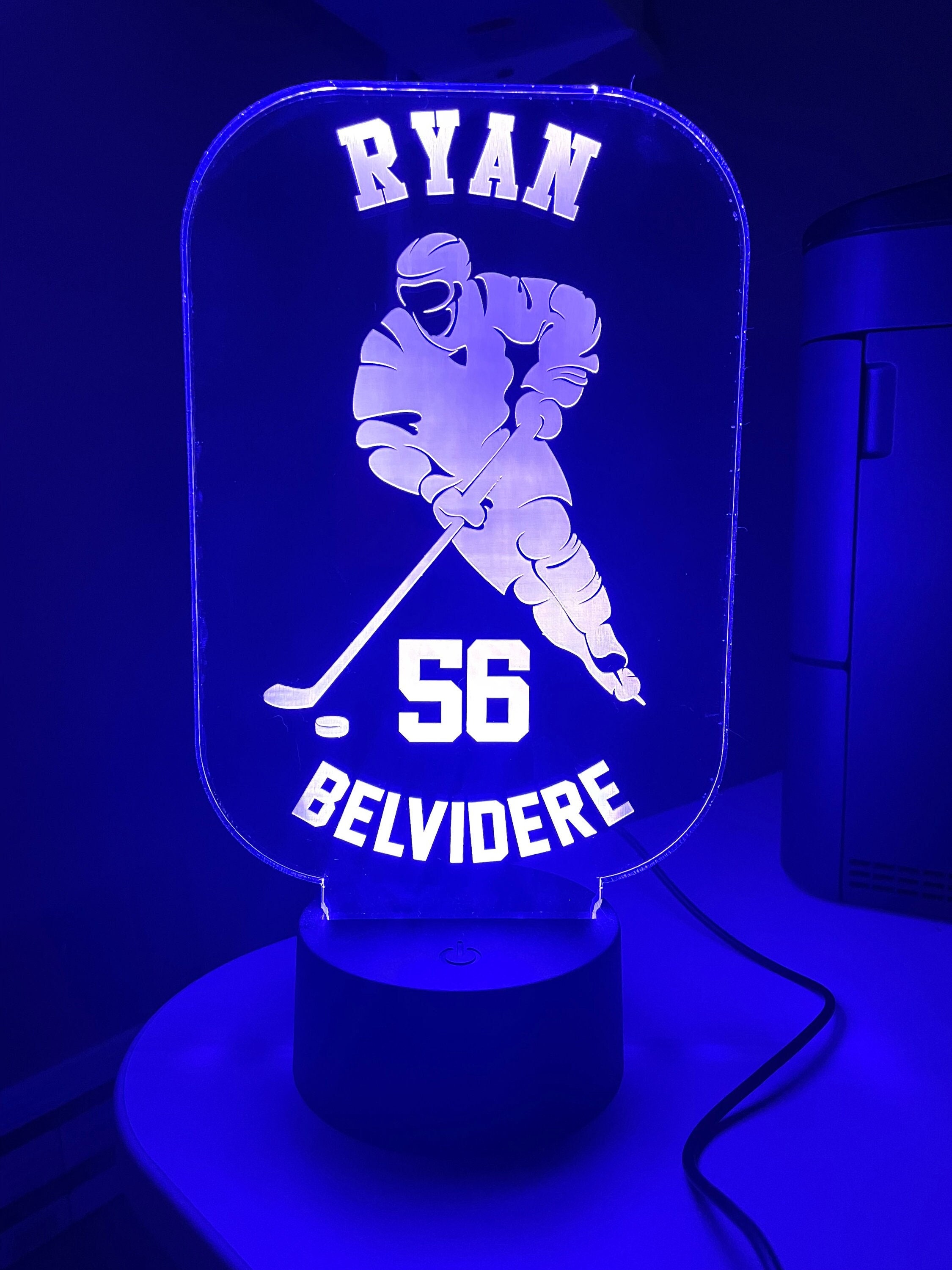 Personalized LED Hockey Night Light Hockey LED Light Etsy