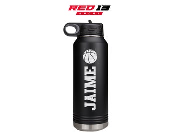 Personalized Laser Engraved Basketball Player 32 oz. Stainless Steel Water Bottle