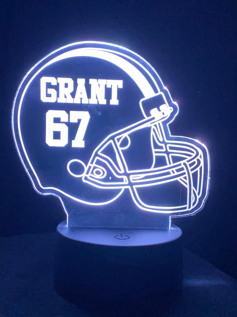 Personalized LED Football Helmet Night Light Football LED Etsy