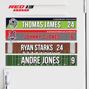 Personalized Football Locker Magnet, UV Printed Football Locker Magnet, Back To School Football Gift, Football Player Gift