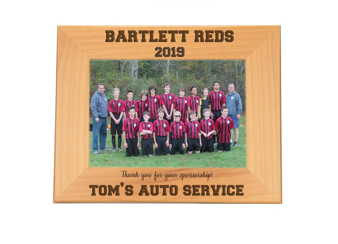 Personalized Team Sponsor Picture Frame Sponsor Gift Team Etsy