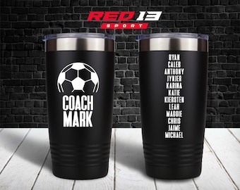 Personalized Soccer Coach Double Sided Tumbler, Soccer Coach Gift, Soccer, Soccer Team Gift, Gift for Soccer Coach