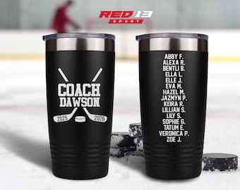 Personalized Laser Engraved Hockey Coach 20 oz. Tumbler