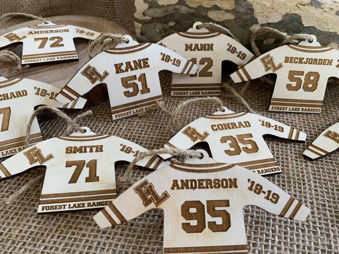 Custom Hockey Jersey Ornament Personalized Hockey Ornament Etsy