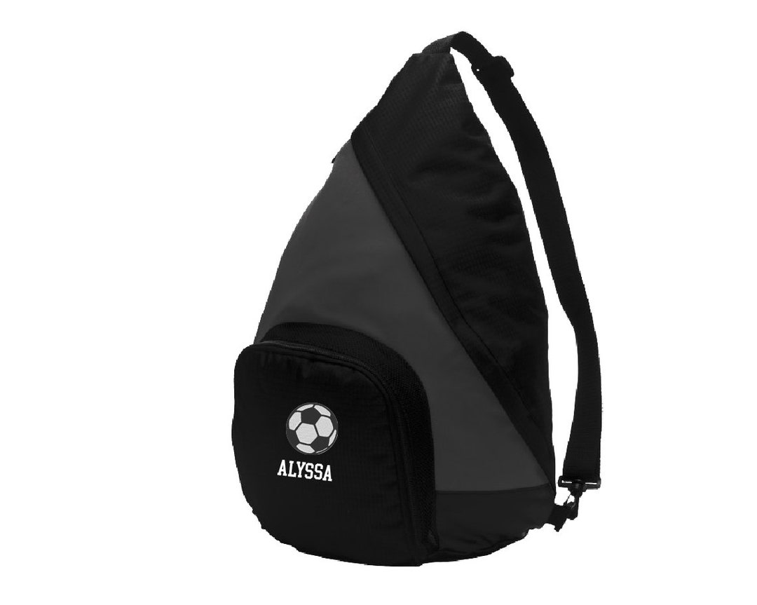Personalized Embroidered Soccer Sling Bag, Embroidered Soccer Shoulder