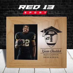 Personalized Football Graduation Frame, Football Graduation Gift, Gift for Football Grad, Senior Gift, High School Graduation Gift