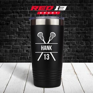 Personalized Engraved Lacrosse 20 oz. Player Tumbler, Lacrosse Playear Gift,  Lacrosse Insulated Tumbler, Personalized Lacrosse Player Gift