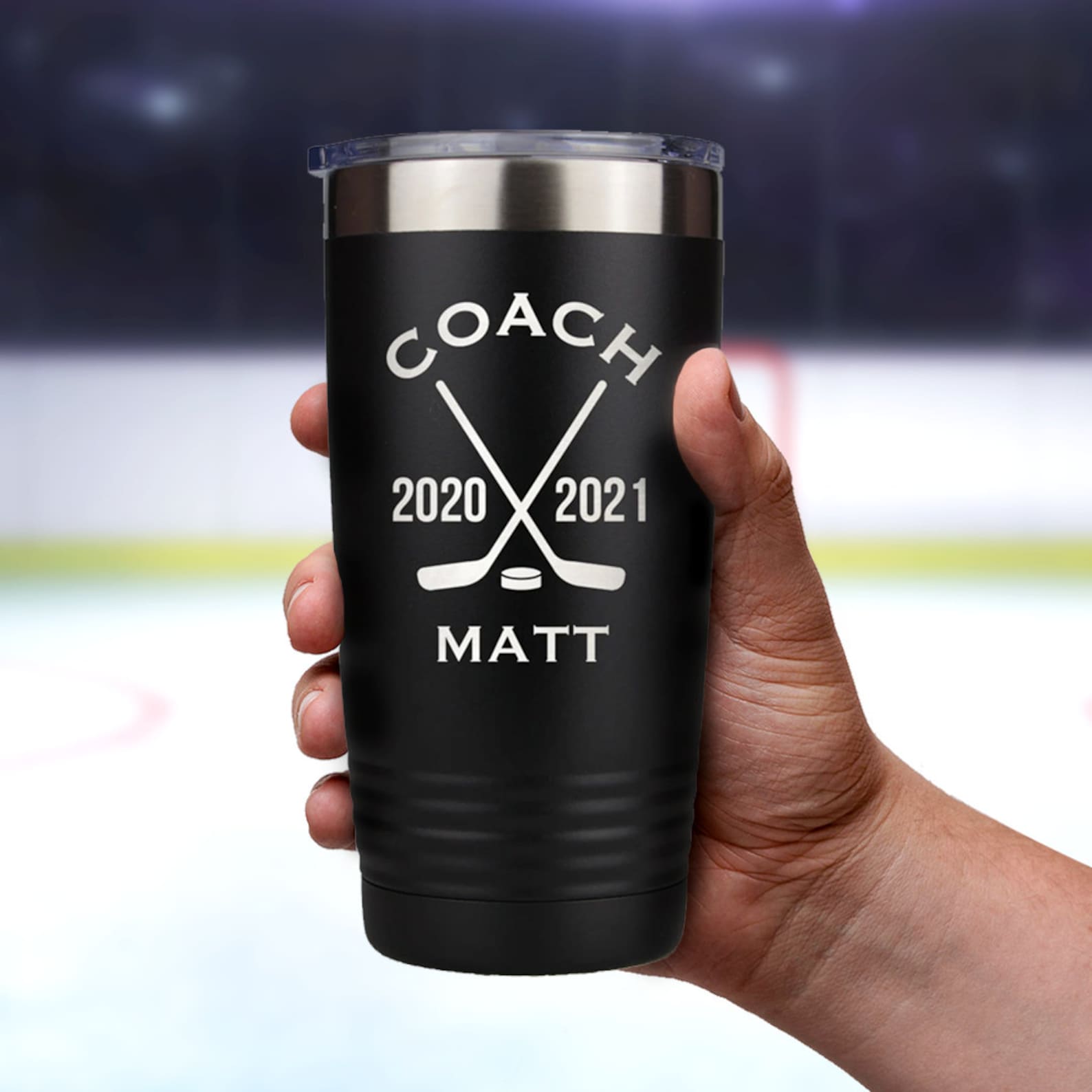 Personalized Hockey Coach Tumbler Hockey Coach Gift Coach Etsy