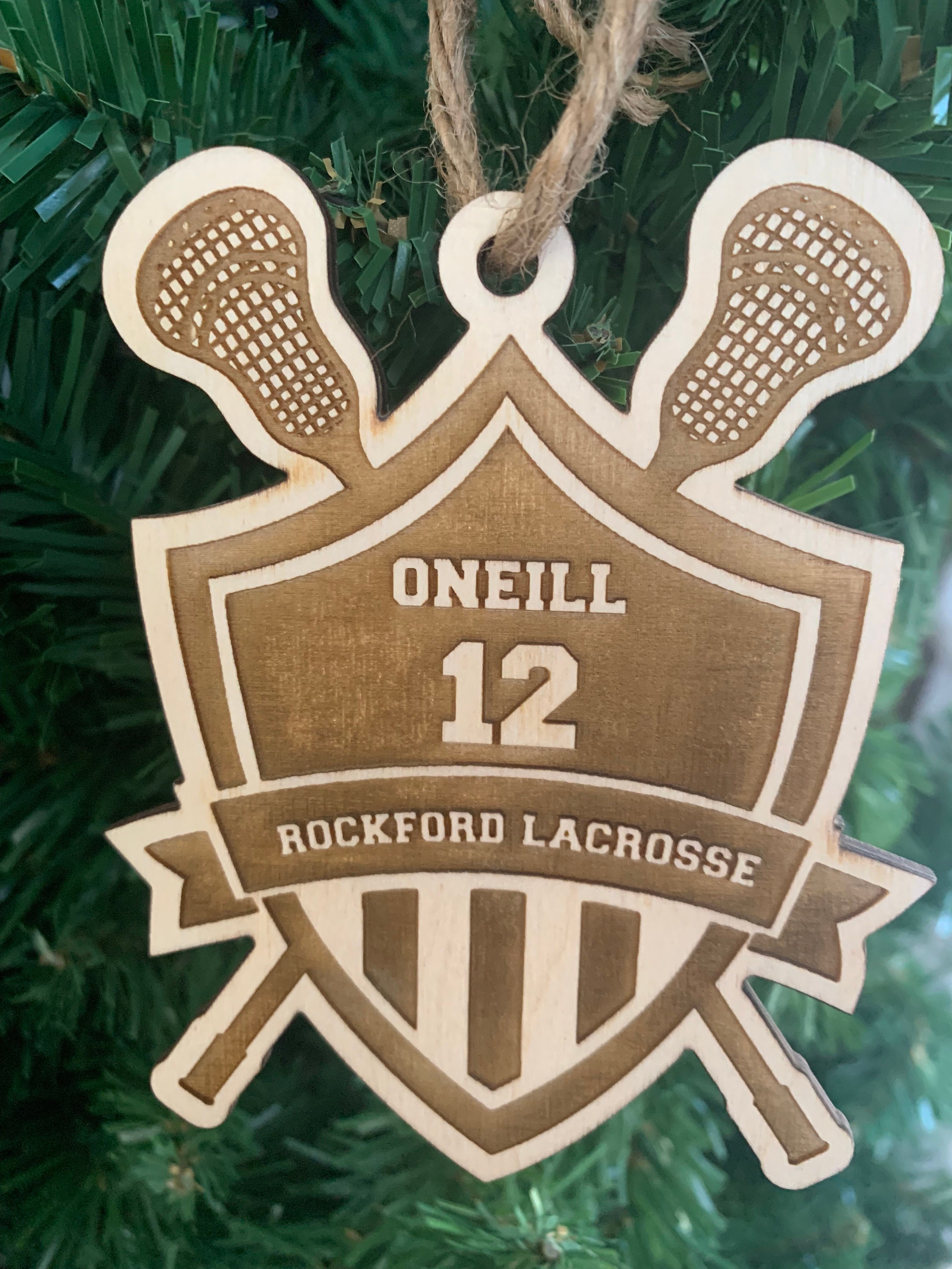 Custom Lacrosse Player Ornament Personalized Lacrosse Etsy
