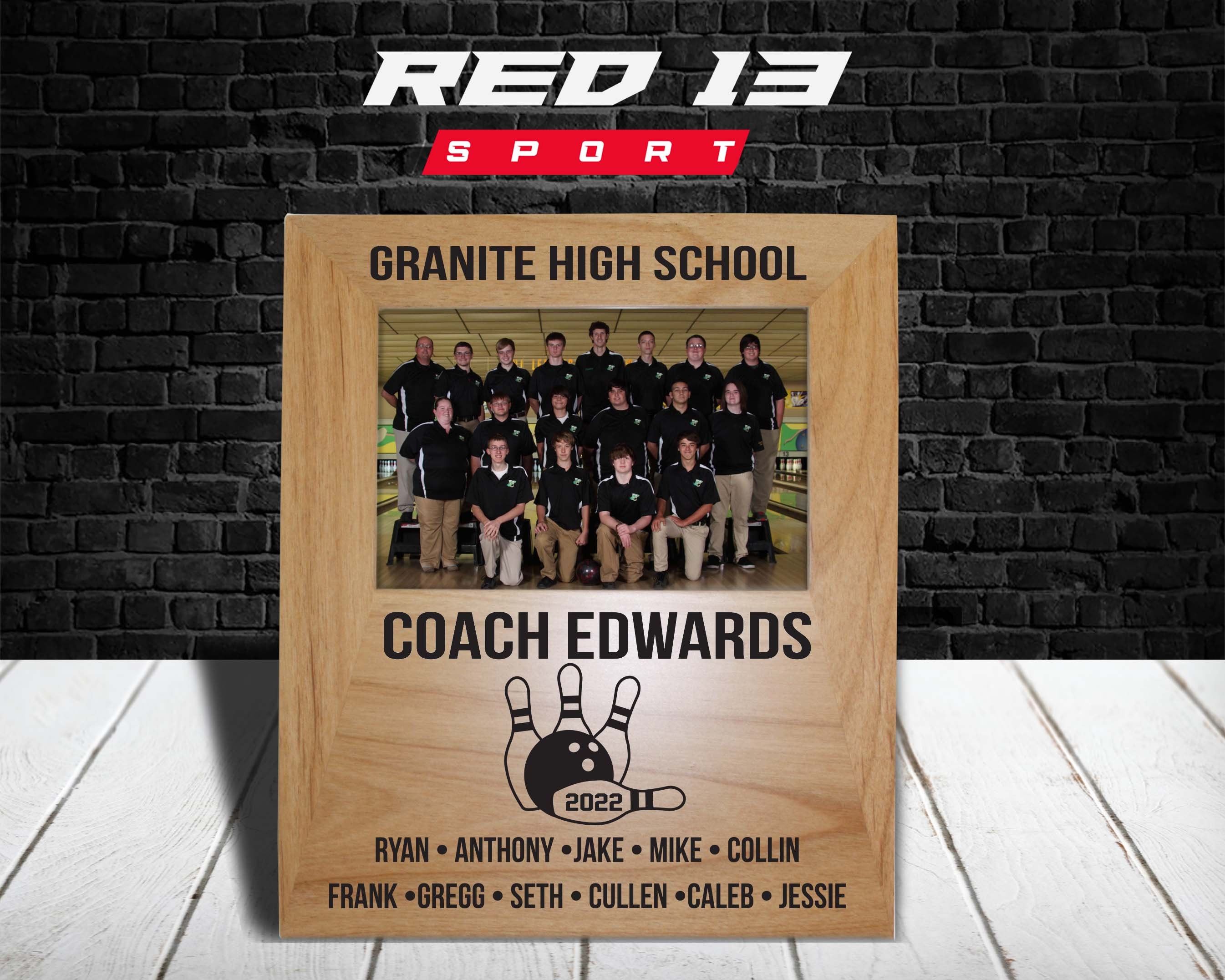 Personalized Bowling Coach Picture Frame Bowling Coach Gift Etsy