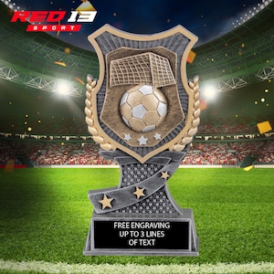 Personalized Soccer Trophy, Soccer Award, Youth Soccer Trophy, CustomSoccer Trophy, Laser Engraved Soccer Trophy