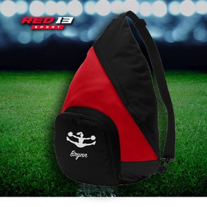 Personalized Embroidered Cheerleading Sling Bag, Embroidered Cheerleading Shoulder bag, Cheerleading game bag, sport bag, Cheer Bag