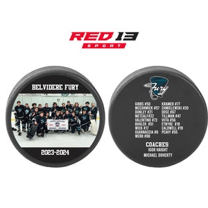 Personalized UV Printed Hockey Team Puck, Custom Award Puck, Hockey Team Gift, Gift for hockey team, Hockey Gift