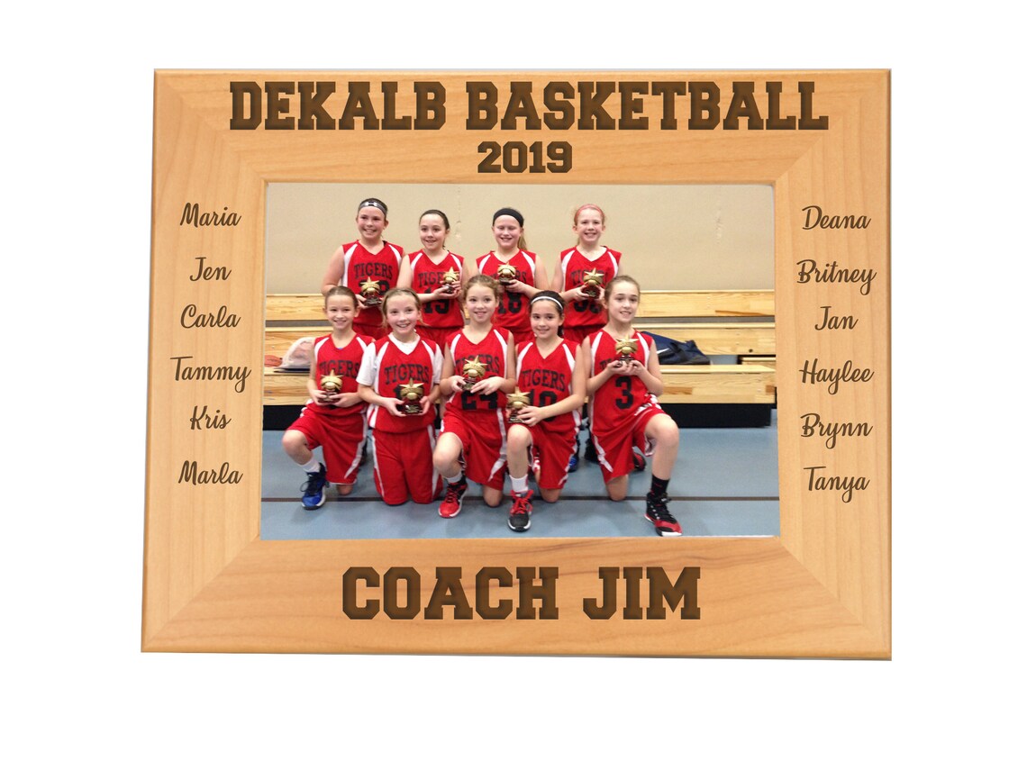 Personalized Basketball Coach Picture Frame Basketball Etsy