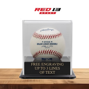 Personalized Engraved Baseball display case, Acrylic Baseball Cube Display, Game Ball Display, First home Run ball display
