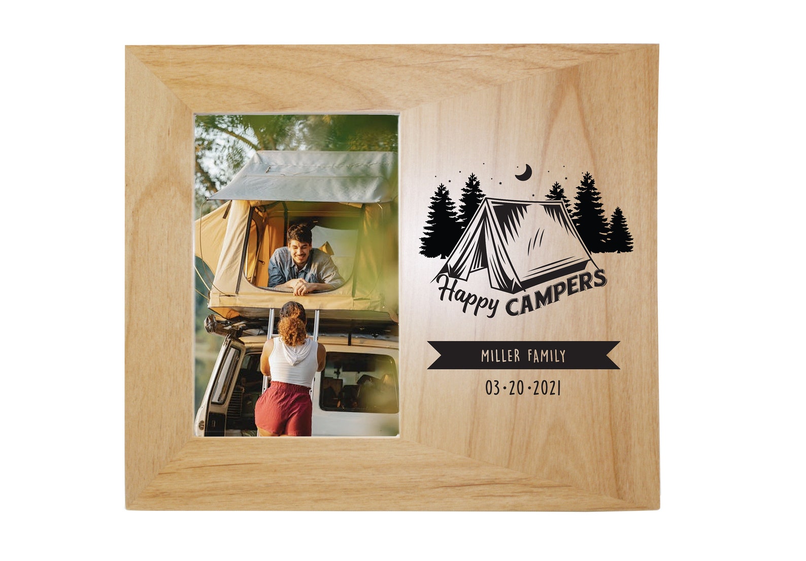Personalized Happy Campers Picture Frame Camping Picture Etsy