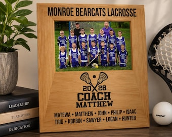 Personalized Lacrosse Coach Picture Frame, Lacrosse Picture Frame, Lacrosse Coach Gift, Lacrosse Gift Idea, Gift for Lacrosse Coach