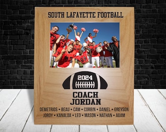 Personalized Laser Engraved Football Coach Photo Frame