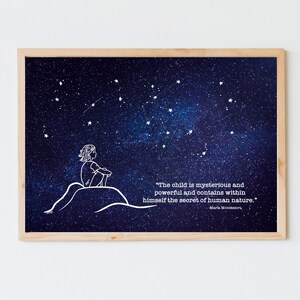 Montessori Quote Poster / "Il bambino è misterioso e potente..." / Art Print / BEAUTIFUL Montessori Teacher Gift / Classroom Art / 11x14