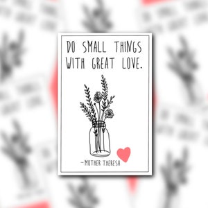 Montessori Vinyl Sticker | &quot;Do SMALL things with great LOVE.&quot; | PERFECT Montessori Teacher or Student Gift