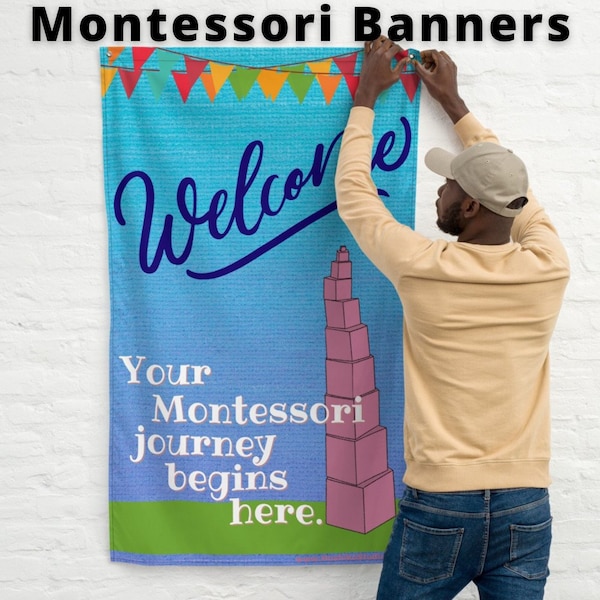 Montessori Banner/Flag | PERFECT school or classroom gift | NINE unique designs to choose from!